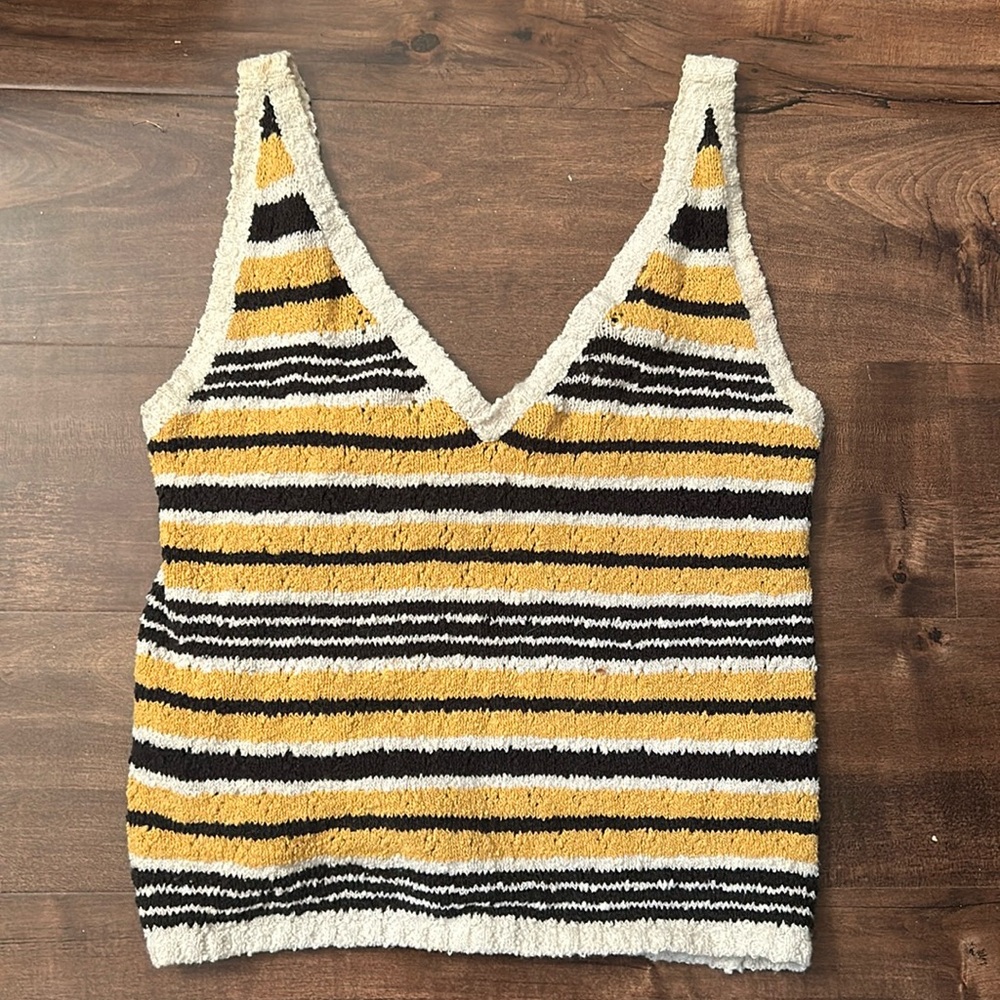 FP striped crochet top